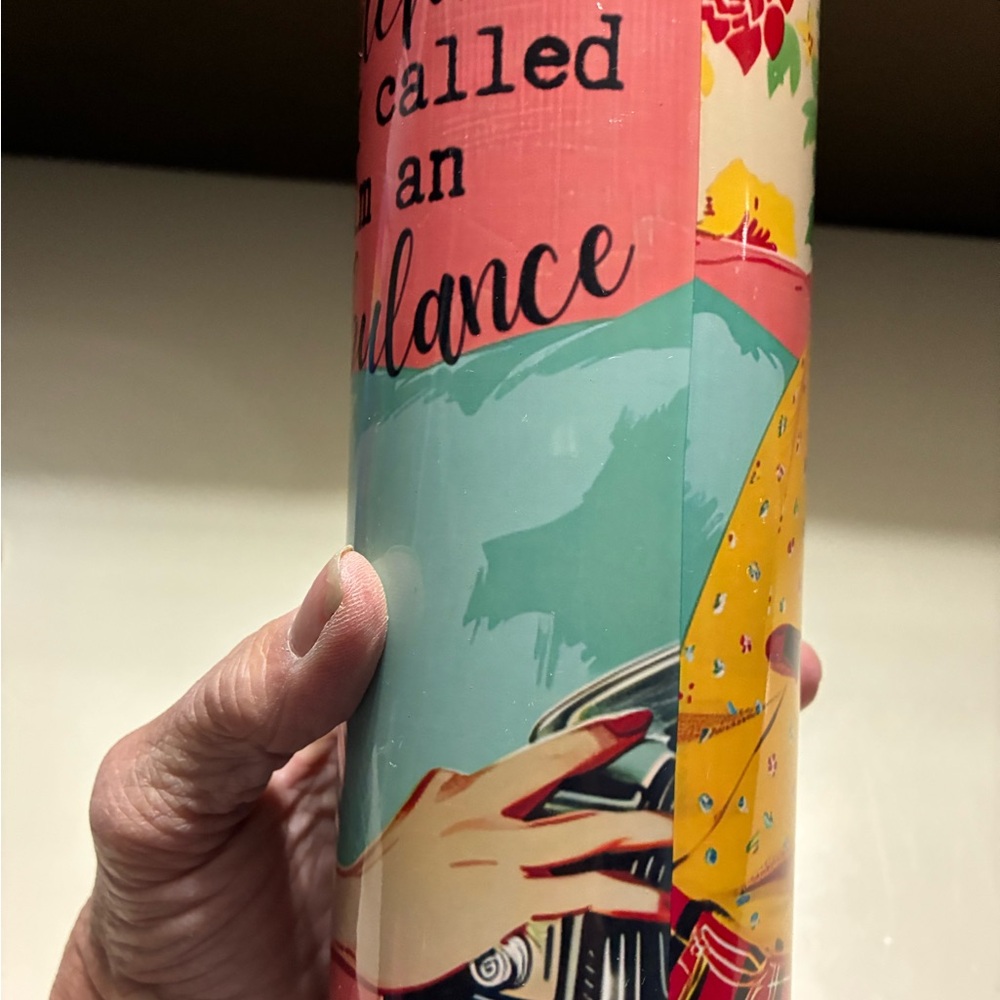 Colorful Women's Decorative Tumbler cold or hot